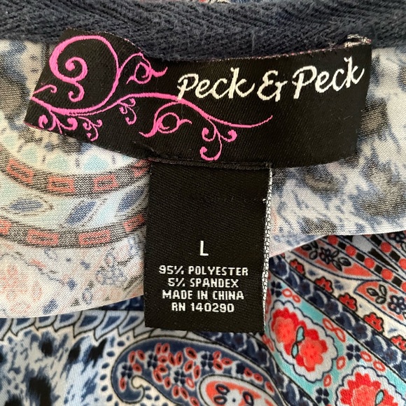 Peck & Peck Multicolor Paisley Sleeveless Top - Picture 8 of 9